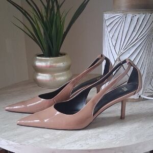 Zara Nude Pointed Heels